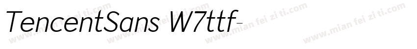 TencentSans W7ttf字体转换